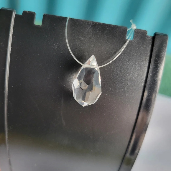 Three teardrop crystals ready to hang. - Picture 2 of 5